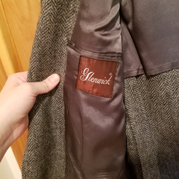 Men Herringbone Glenwick‎ Sport Coat 21" Length - Picture 3 of 7